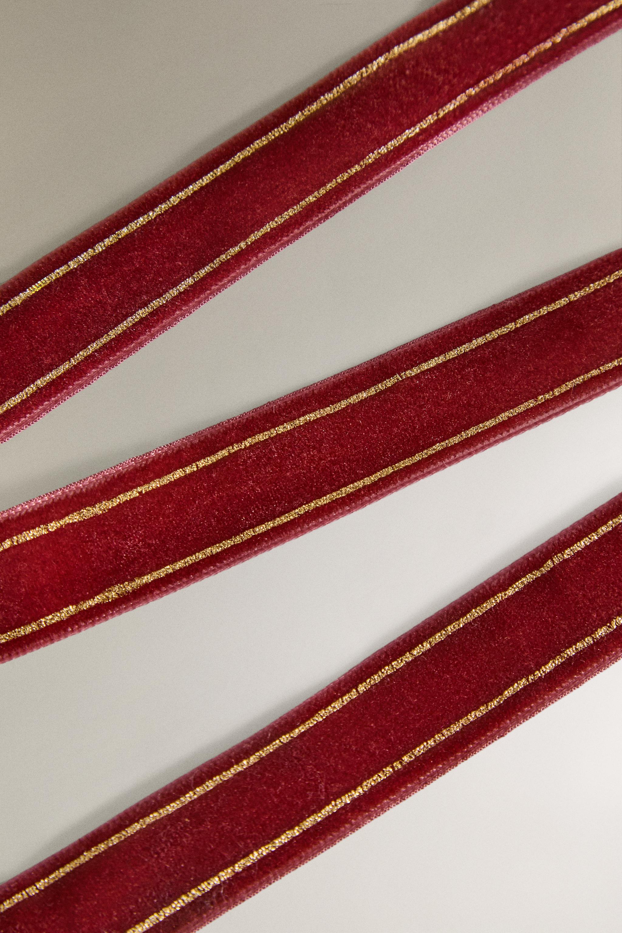 VELVET CHRISTMAS GIFT WRAPPING RIBBON